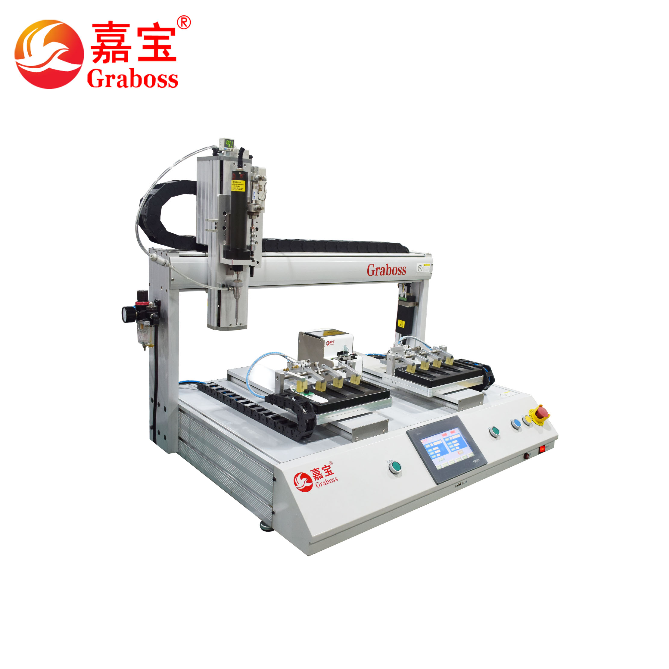 Table type double Y axis screw tightening machine