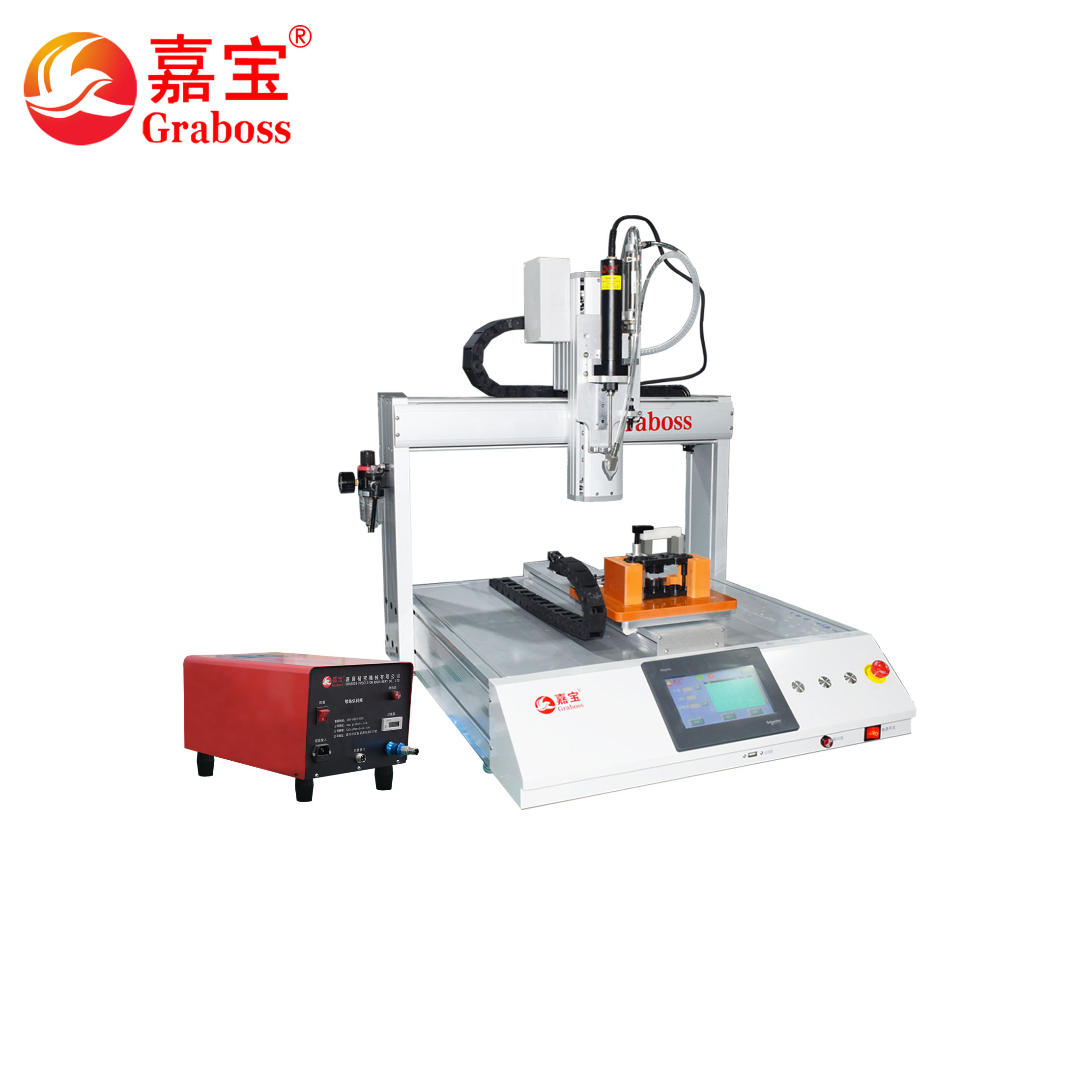 Table type three axis screw tightening machine